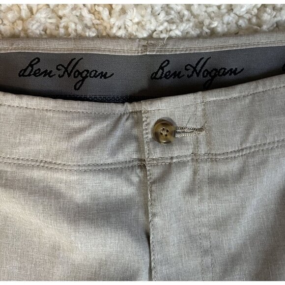 Ben Hogan 40 Lightweight Khaki Performance Golf Shorts With 10" Inseam - Picture 2 of 4